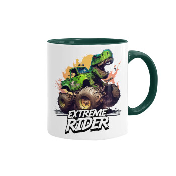 Extreme rider Dyno, Κούπα χρωματιστή πράσινη, κεραμική, 330ml