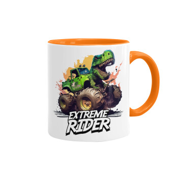 Extreme rider Dyno, Mug colored orange, ceramic, 330ml
