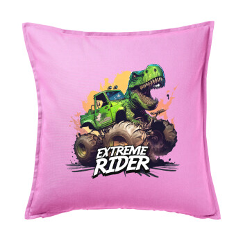 Extreme rider Dyno, Μαξιλάρι καναπέ ΡΟΖ 100% βαμβάκι, περιέχεται το γέμισμα (50x50cm)