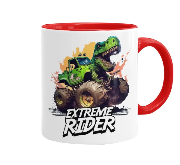 Extreme rider Dyno — Κούπα χρωματιστή κόκκινη, κεραμική, 330ml