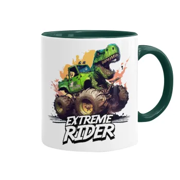 Extreme rider Dyno, Κούπα χρωματιστή πράσινη, κεραμική, 330ml