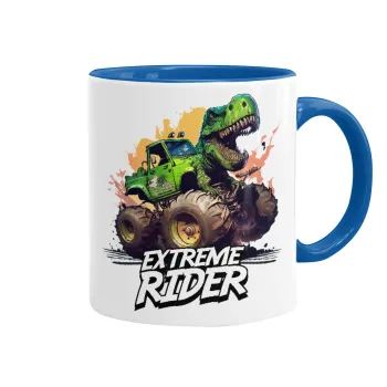 Extreme rider Dyno, Mug colored blue, ceramic, 330ml