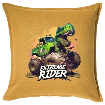 Extreme rider Dyno, Μαξιλάρι καναπέ Κίτρινο 100% βαμβάκι, περιέχεται το γέμισμα (50x50cm)