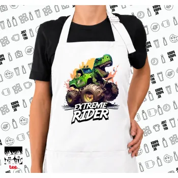 Extreme rider Dyno, Ποδιά μακριά Σεφ ολόσωμη με τσέπες white (ΕΝΗΛΙΚΩΝ)