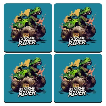 Extreme rider Dyno, ΣΕΤ 4 Σουβέρ ξύλινα τετράγωνα (9cm)