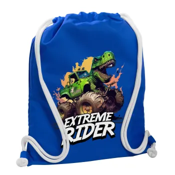 Extreme rider Dyno, Backpack pouch GYMBAG Blue, with pocket (40x48cm) & thick cords