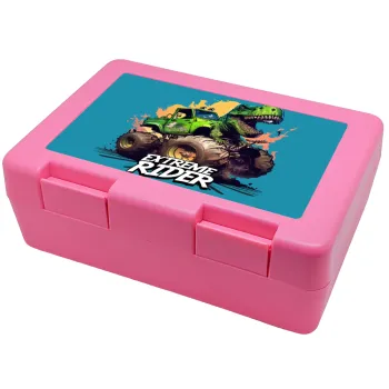 Extreme rider Dyno, Παιδικό δοχείο κολατσιού ΡΟΖ 185x128x65mm (BPA free πλαστικό)