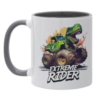 Extreme rider Dyno, Mug colored grey, ceramic, 330ml