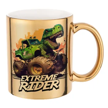 Extreme rider Dyno, Κούπα κεραμική, χρυσή καθρέπτης, 330ml