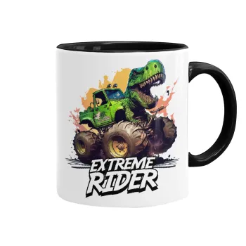 Extreme rider Dyno, Κούπα χρωματιστή μαύρη, κεραμική, 330ml