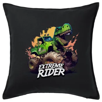 Extreme rider Dyno, Μαξιλάρι καναπέ Μαύρο 100% βαμβάκι, περιέχεται το γέμισμα (50x50cm)
