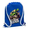 Backpack pouch GYMBAG Blue, with pocket (40x48cm) & thick cords