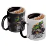 Color changing magic Mug, ceramic, 330ml when adding hot liquid inside, the black colour desappears (1 pcs)