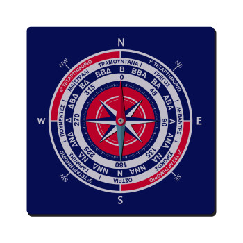 Wind compass, Τετράγωνο μαγνητάκι ξύλινο 6x6cm