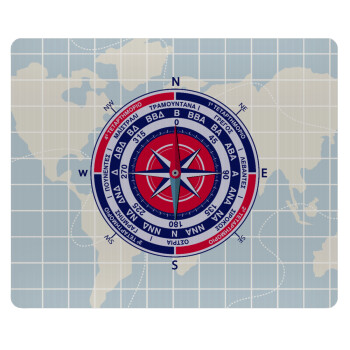 Ανεμολόγιο χάρτης πυξίδα ναυτικού, Mousepad ορθογώνιο 23x19cm