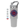 GREY color, 890ml (30oz) stainless Steel Tumbler with Handle