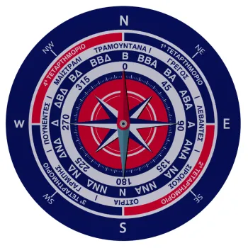 Wind compass, Mousepad Round 20cm