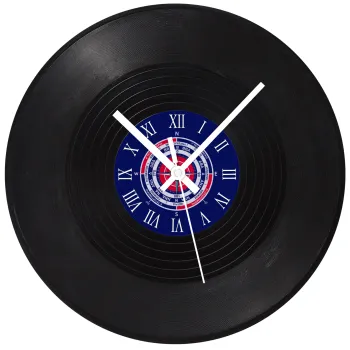 Ανεμολόγιο χάρτης πυξίδα ναυτικού, Ρολόι τοίχου Βινύλιο (30cm)