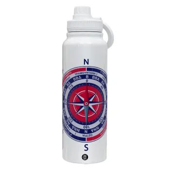 Ανεμολόγιο χάρτης πυξίδα ναυτικού, Θερμός 1L Ανοξείδωτο με Βάση Κινητού & Διπλά Τοιχώματα