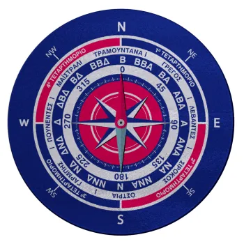Ανεμολόγιο χάρτης πυξίδα ναυτικού, Επιφάνεια κοπής γυάλινη στρογγυλή (30cm)