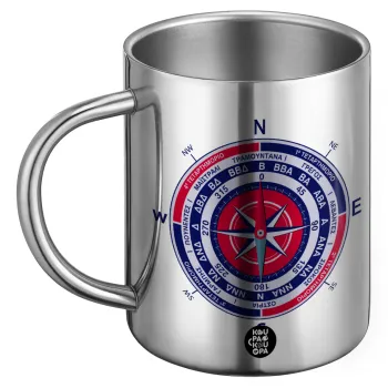 Wind compass, BIG Mug Stainless steel double wall (450ml)