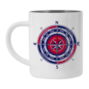 Wind compass, Mug Stainless steel double wall 300ml