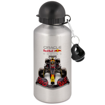 Redbull Racing Team F1, Μεταλλικό παγούρι νερού, Ασημένιο, αλουμινίου 500ml