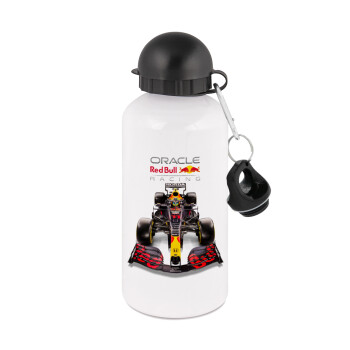 Redbull Racing Team F1, Metal water bottle, White, aluminum 500ml