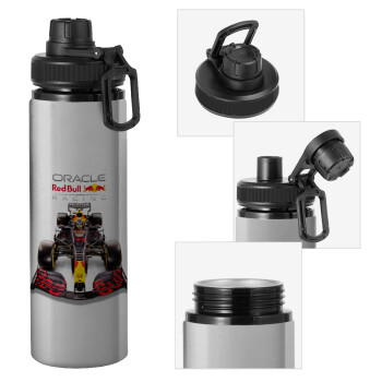 Redbull Racing Team F1, Μεταλλικό παγούρι νερού με καπάκι ασφαλείας, αλουμινίου 850ml