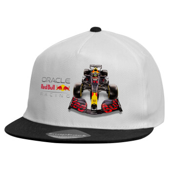 Redbull Racing Team F1, Καπέλο παιδικό Snapback, 100% Βαμβακερό, Λευκό