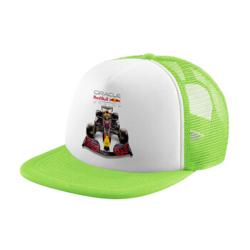 Redbull Racing Team F1, Καπέλο παιδικό Soft Trucker με Δίχτυ Πράσινο/Λευκό