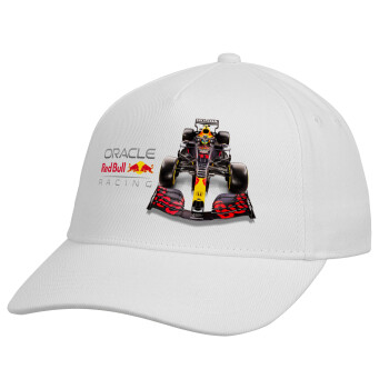 Redbull Racing Team F1, Καπέλο παιδικό Baseball, 100% Βαμβακερό, Λευκό