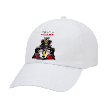 Redbull Racing Team F1, Καπέλο Baseball Λευκό (5-φύλλο, unisex)