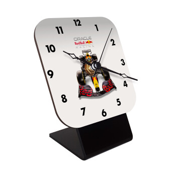 Redbull Racing Team F1, Επιτραπέζιο ρολόι ξύλινο με δείκτες (10cm)