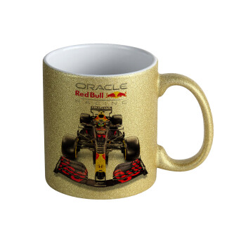 Redbull Racing Team F1, Κούπα Χρυσή Glitter που γυαλίζει, κεραμική, 330ml