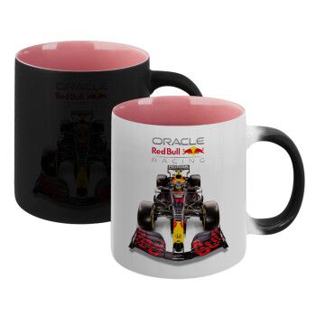 Redbull Racing Team F1, Κούπα Μαγική εσωτερικό ΡΟΖ, κεραμική 330ml που αλλάζει χρώμα με το ζεστό ρόφημα (1 τεμάχιο)