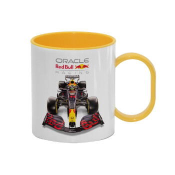 Redbull Racing Team F1, Κούπα (πλαστική) (BPA-FREE) Polymer Κίτρινη για παιδιά, 330ml