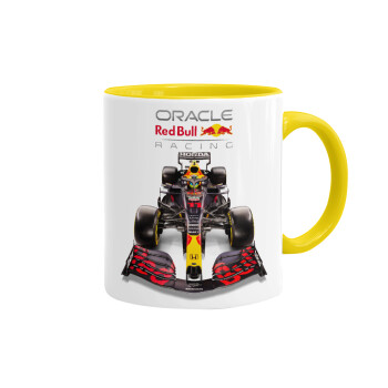 Redbull Racing Team F1, Κούπα χρωματιστή κίτρινη, κεραμική, 330ml