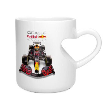 Redbull Racing Team F1, Κούπα καρδιά λευκή, κεραμική, 330ml