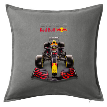 Redbull Racing Team F1, Μαξιλάρι καναπέ Γκρι 100% βαμβάκι, περιέχεται το γέμισμα (50x50cm)