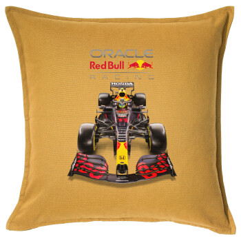 Redbull Racing Team F1, Sofa cushion YELLOW 50x50cm includes filling