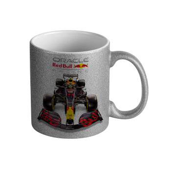 Redbull Racing Team F1, Κούπα Ασημένια Glitter που γυαλίζει, κεραμική, 330ml
