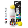 Tennis ball Metal mug thermos White, double wall, 550ml