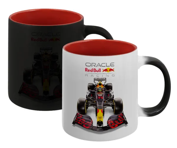 Redbull Racing Team F1 — Magic mug with red interior, ceramic, 330ml, changes colour with hot drinks