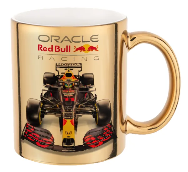 Redbull Racing Team F1 — Mug ceramic, gold mirror, 330ml