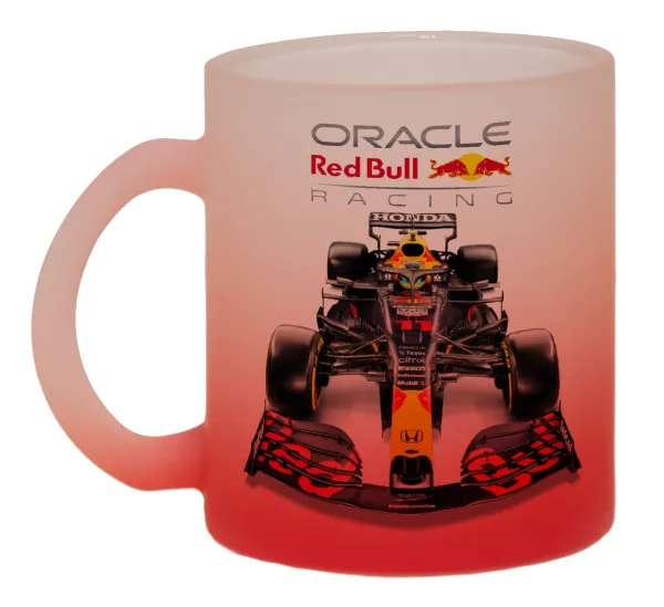 Redbull Racing Team F1 — Κούπα γυάλινη δίχρωμη με βάση το κόκκινο ματ, 330ml