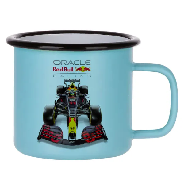 Redbull Racing Team F1 — Κούπα Μεταλλική εμαγιέ ΜΑΤ σιέλ 360ml
