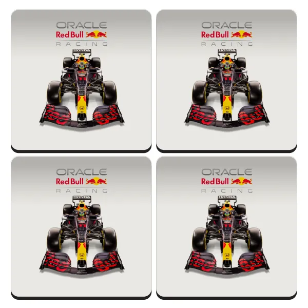 Redbull Racing Team F1 — Σουβέρ ξύλινα τετράγωνα (9cm)
