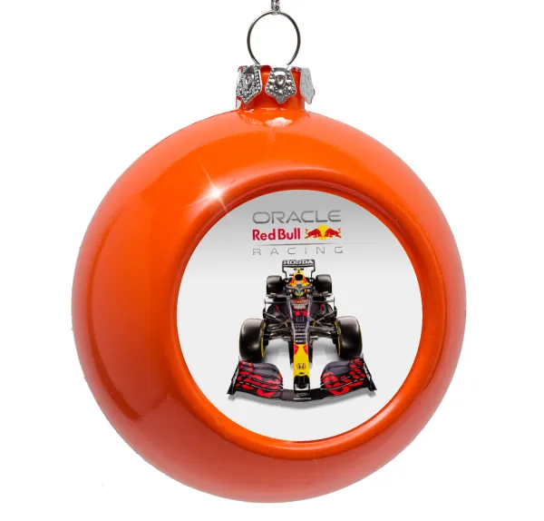 Redbull Racing Team F1 — Στολίδι Χριστουγεννιάτικη μπάλα δένδρου Πορτοκαλί 8cm