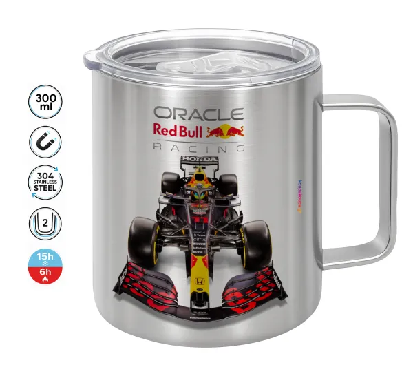 Redbull Racing Team F1 — Double-walled stainless steel mug 300ml with temperature-retaining lid